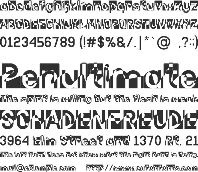 On the Other Side font preview
