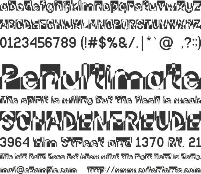 On the Other Side font preview