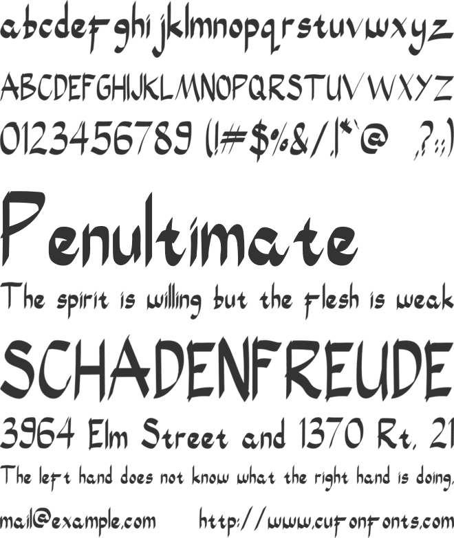 Black Smith font preview