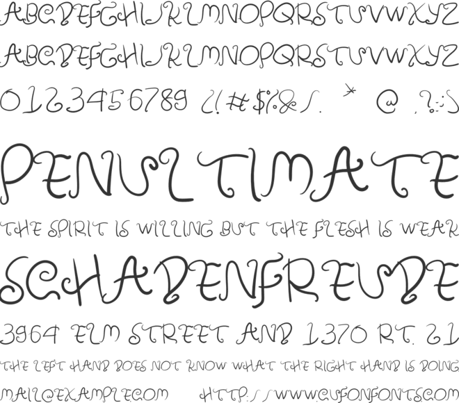 Amulman font preview