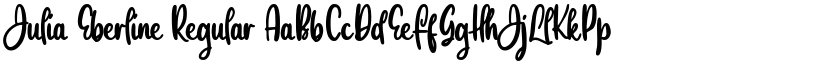Julia Eberline Regular font