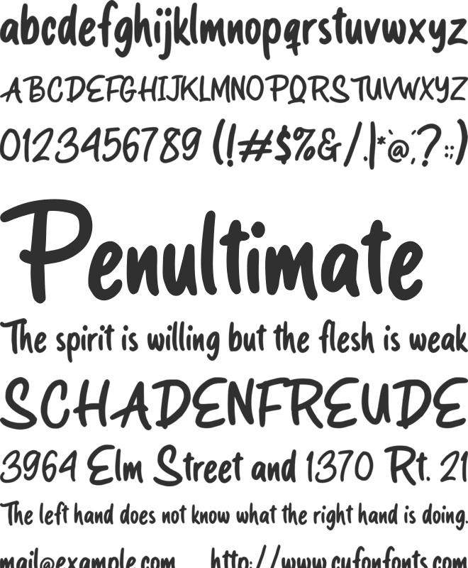 Spicy Pumpkin font preview