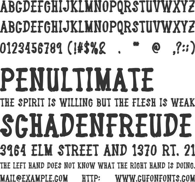 Close Friend font preview