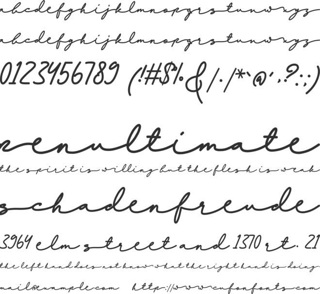Newnesia font preview