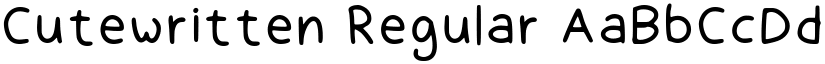 Cutewritten Regular font