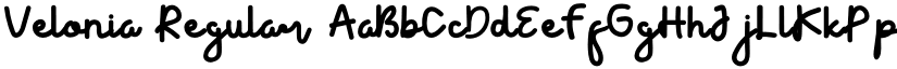 Velonia Regular font