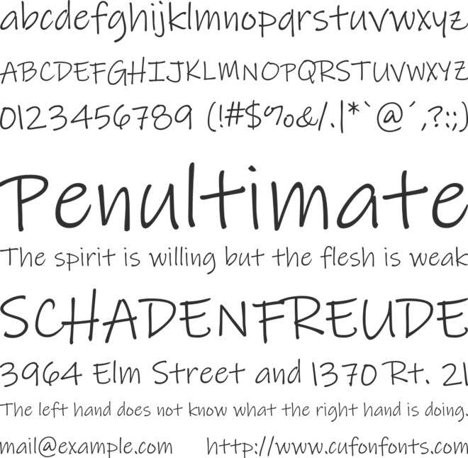 Style SF font preview