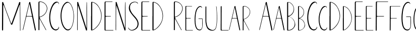 MARCONDENSED Regular font