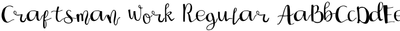 Craftsman Work Regular font