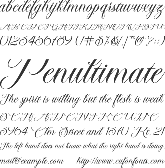 Chandiluna font preview