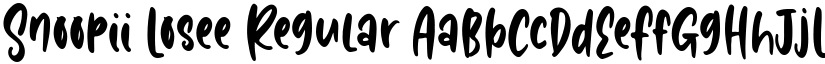 Snoopii Losee Regular font