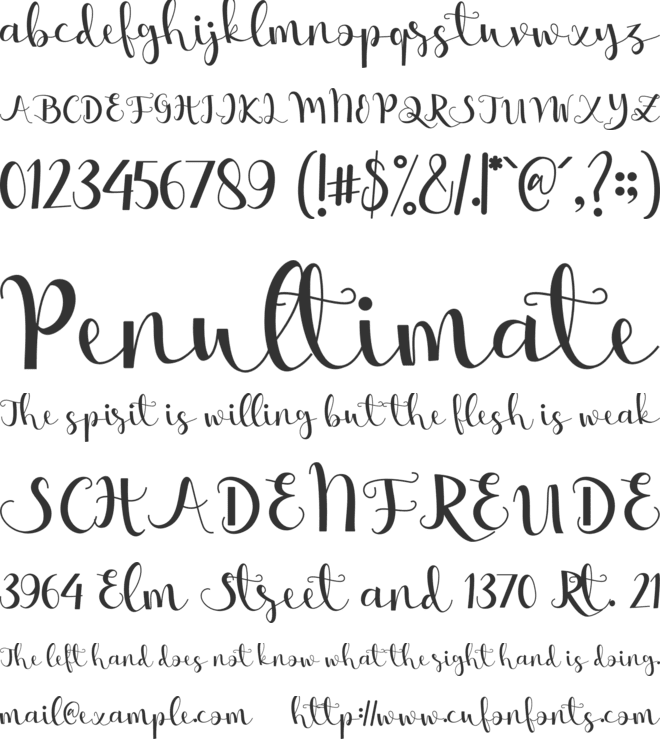 Melisha Putri font preview