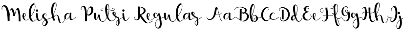 Melisha Putri Regular font