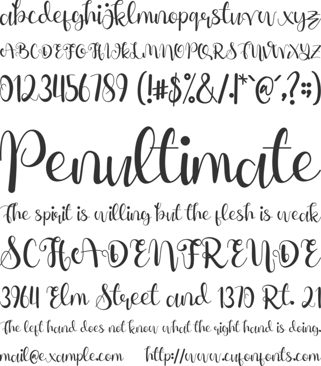 Della Berlyn font preview