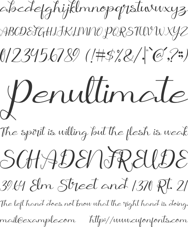 Putri Duyung font preview