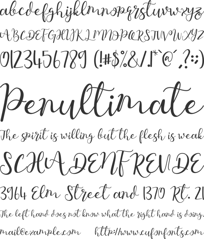 Hello Masha font preview