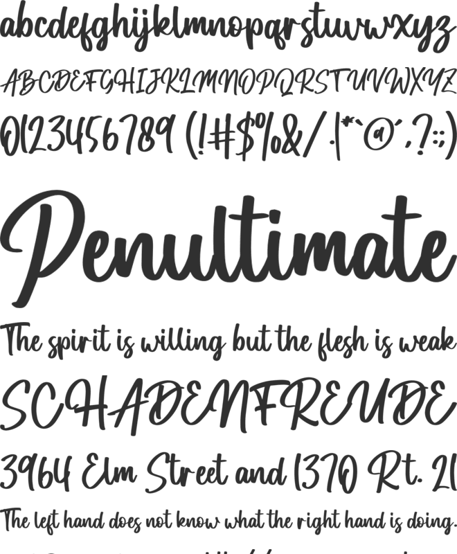 Hemilton font preview