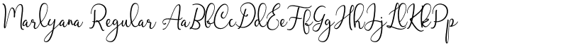 Marlyana Regular font