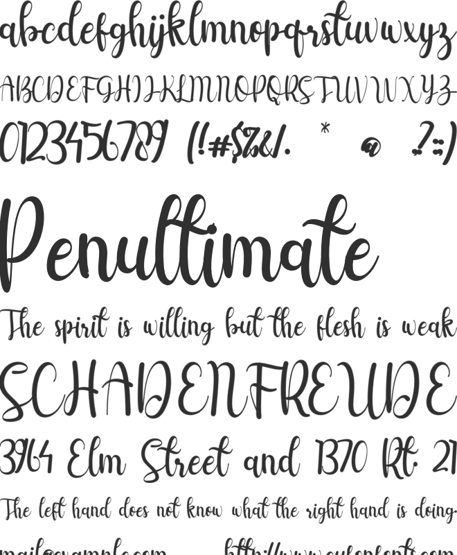 Berlysa font preview