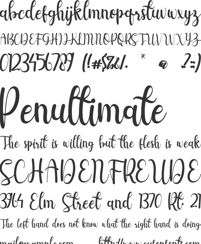 Berlysa font preview