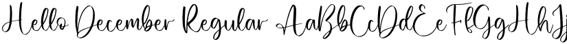 Hello December Regular font