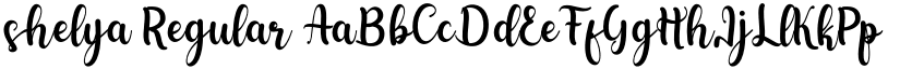 shelya Regular font