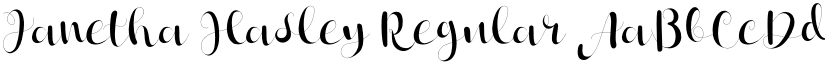 Janetha Hasley Regular font