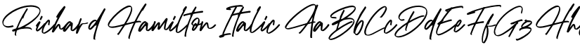 Richard Hamilton Italic font