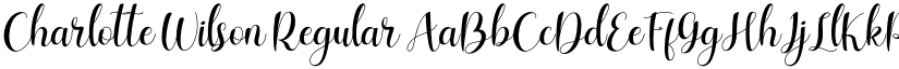 Charlotte Wilson Regular font