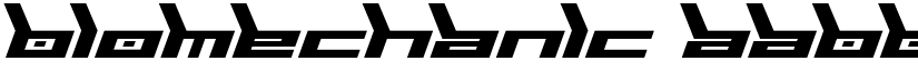 Biomechanic font