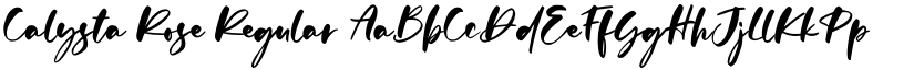 Calysta Rose Regular font
