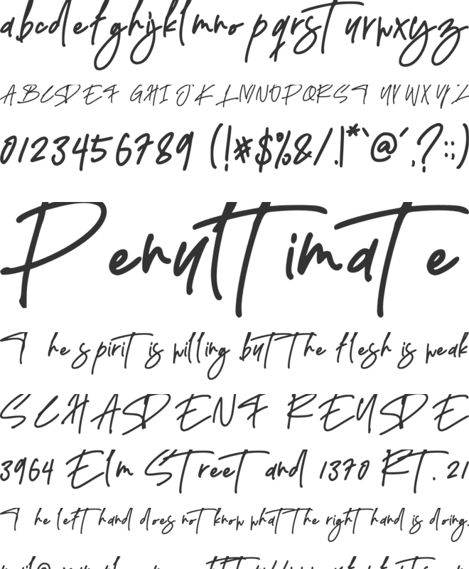 Delistha Signature font preview