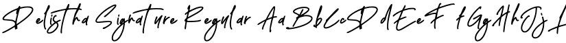 Delistha Signature Regular font