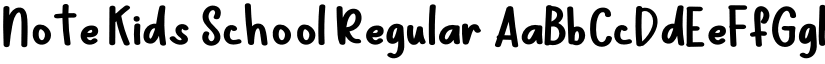 Note Kids School Regular font