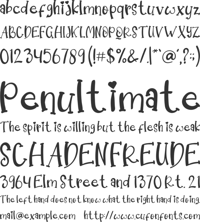 Dream Koala font preview