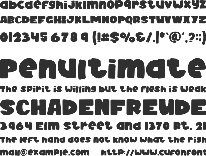 HAPPY DONUTS font preview
