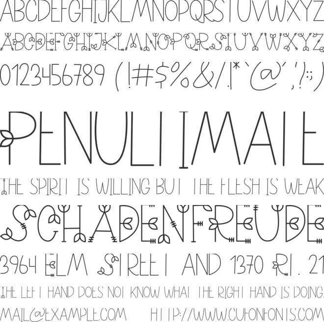 NATURE green font preview