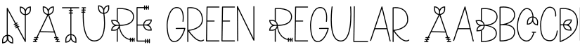 NATURE green Regular font