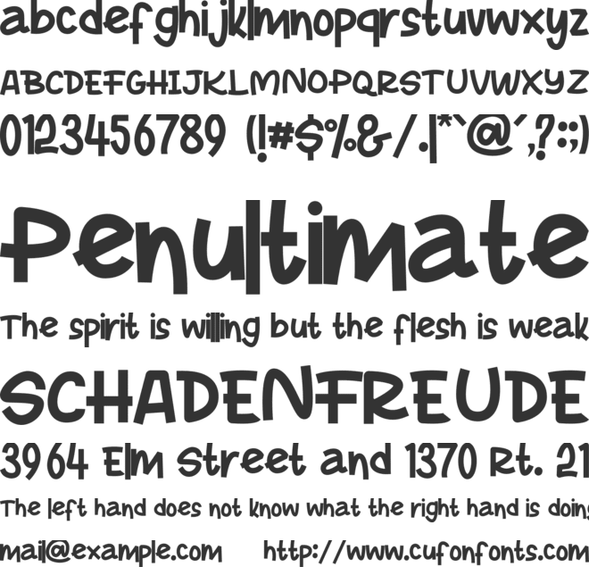 Rocky Monkey font preview