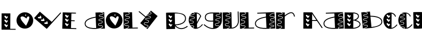 LOVE doly Regular font