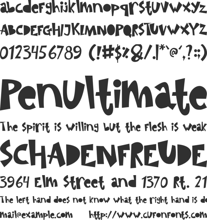 SIMBA KING font preview