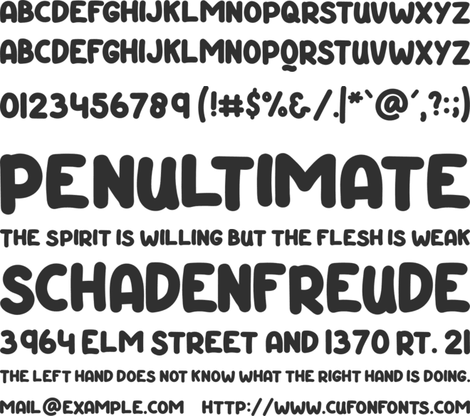 Happy Chicken font preview