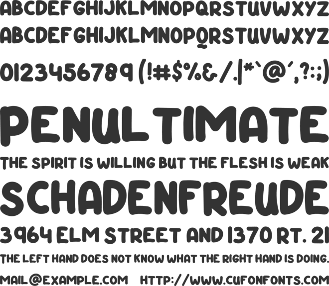 Happy Chicken font preview