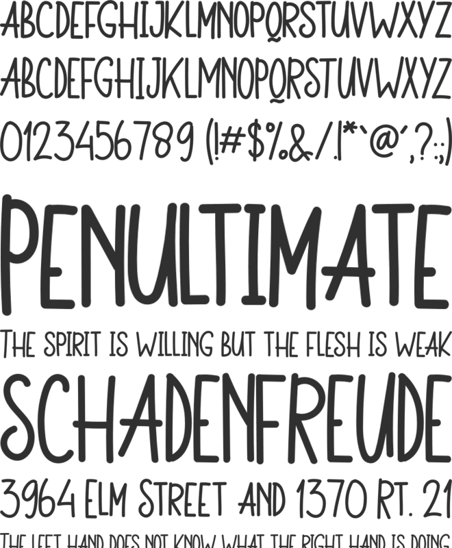 Monkey Funny font preview
