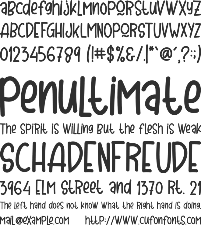 Mother Bear font preview