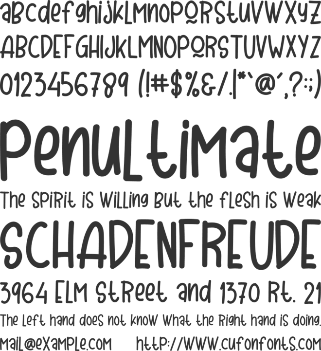 Mother Bear font preview