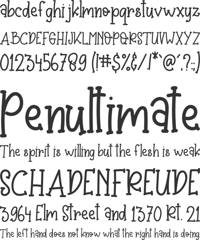 Baby Crab font preview