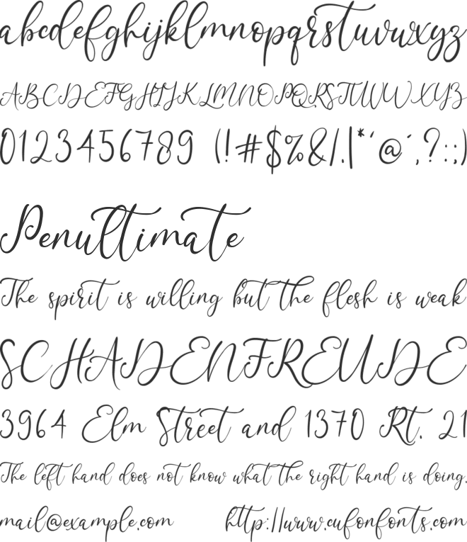 My Happy font preview