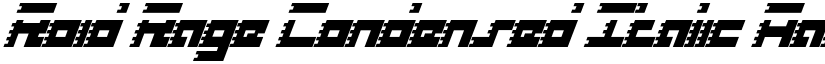 Roid Rage Condensed Italic font