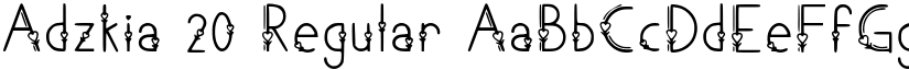 Adzkia 20 Regular font